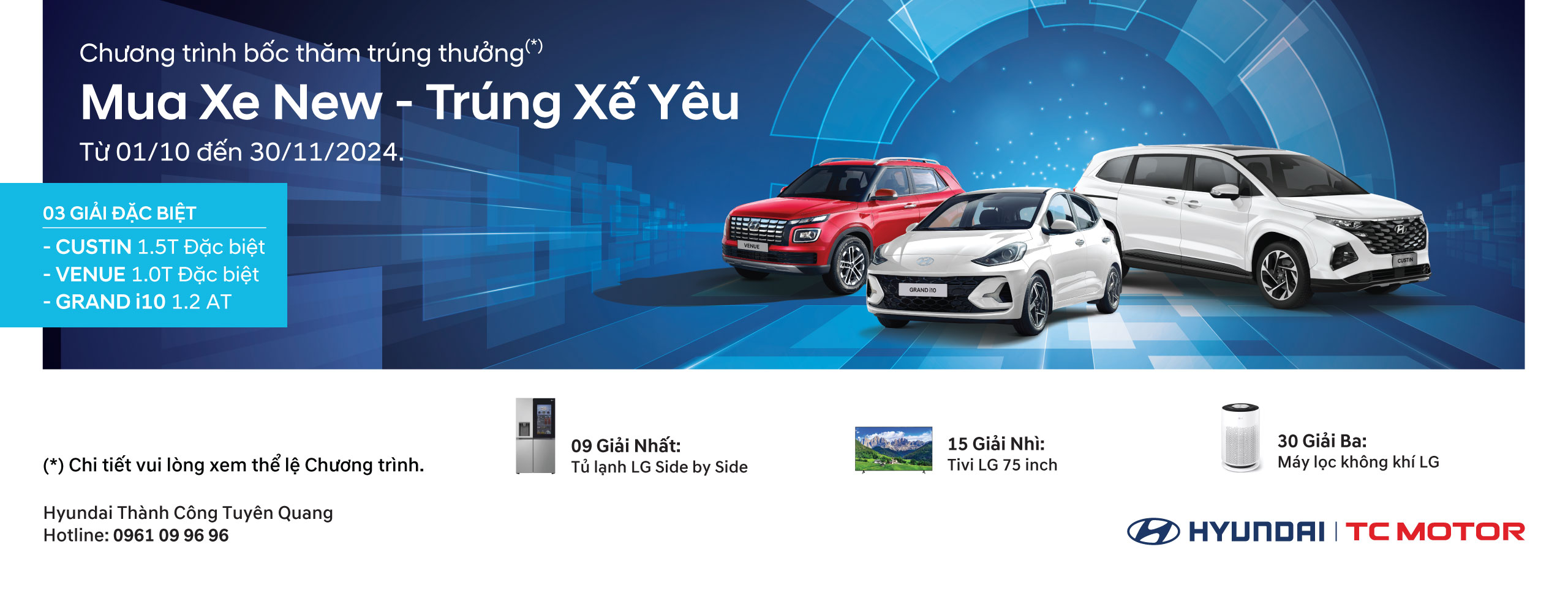 Banner Mua xe bốc thăm trúng thưởng